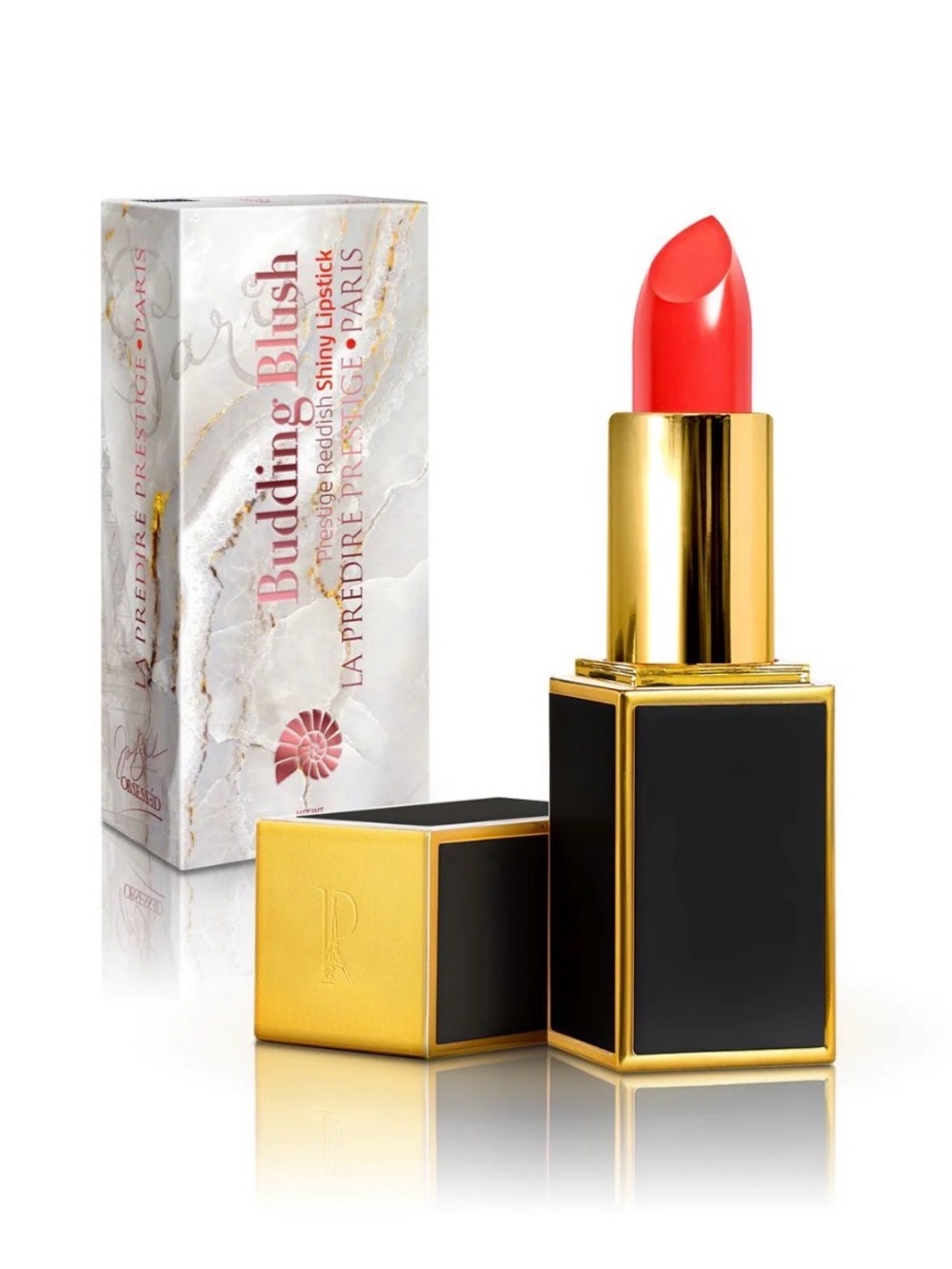 Predire Paris Budding Blush Red Shiny Lipstick ~ Retail $120